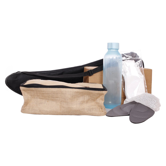 Shoe Bags for Travel – 2 Pack Waterproof Travel Shoe Bag with Zipper – Beige – Natural Laminated Jute