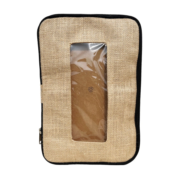 Shoe Bags for Travel – 2 Pack Waterproof Travel Shoe Bag with Zipper – Beige – Natural Laminated Jute