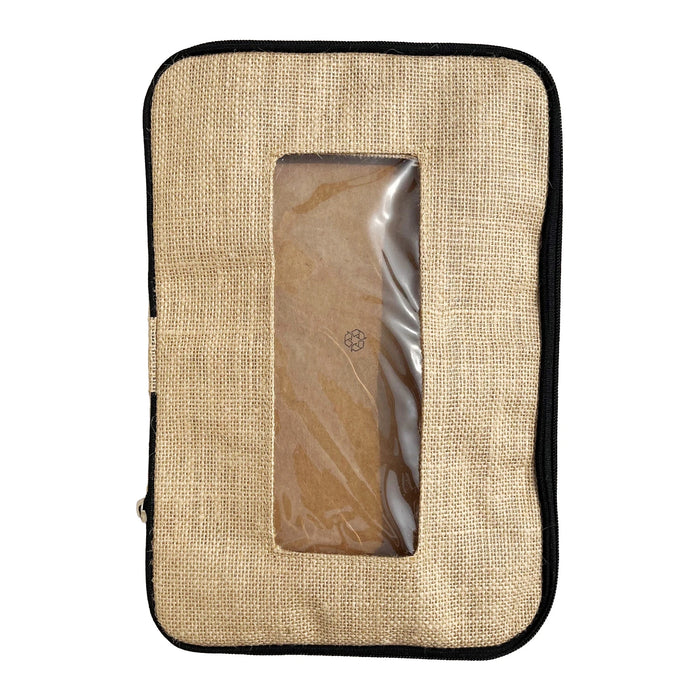 Shoe Bags for Travel – 2 Pack Waterproof Travel Shoe Bag with Zipper – Beige – Natural Laminated Jute