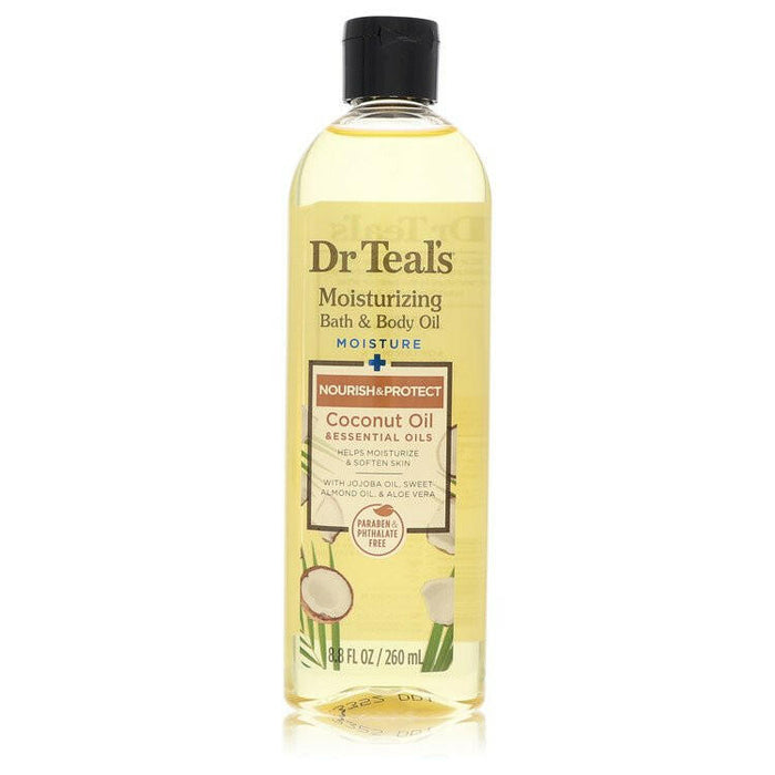 Dr Teal's Moisturizing Bath & Body Oil Nourishing Coconut Oil with Essensial Oils, Jojoba Oil, Sweet Almond Oil and Cocoa Butter By Dr Teal's - 8.8 oz