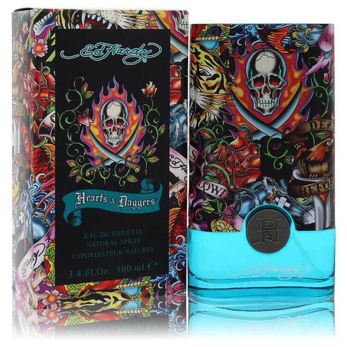 Ed Hardy Hearts & Daggers Eau De Toilette Spray By Christian Audigier - 3.4 oz