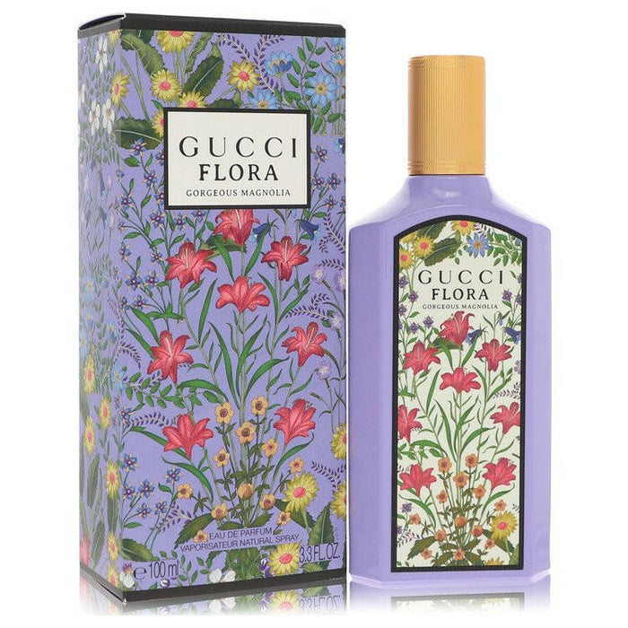 Flora Gorgeous Magnolia Eau De Parfum Spray By Gucci - 3.3 oz