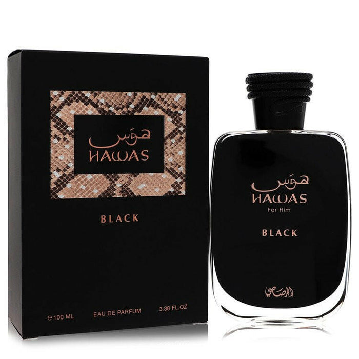 Hawas Black Eau De Parfum Spray By Rasasi - 3.3 oz