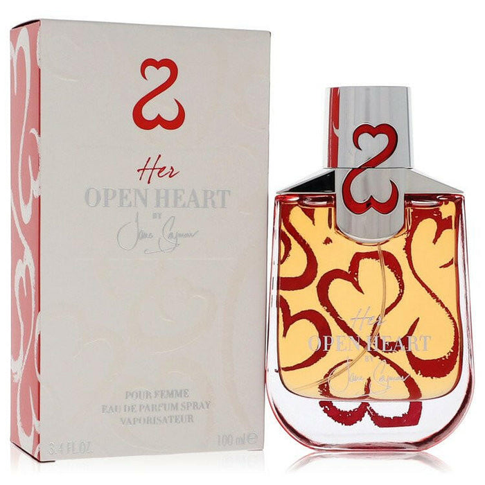 Her Open Heart Eau De Parfum Spray with Free Jewelry Roll By Jane Seymour - 3.4 oz