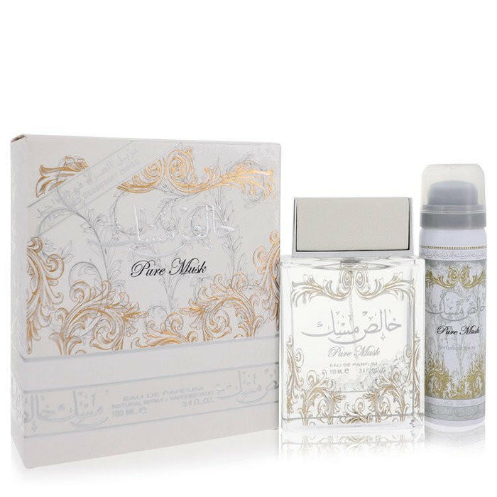 Lattafa Pure Khalis Musk Eau De Parfum Spray Plus 1.7 Deodorant By Lattafa - 3.4 oz