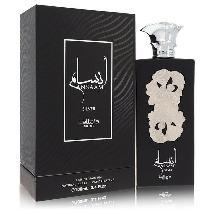 Lattafa Pride Ansaam Silver Eau De Parfum Spray (Unisex) By Lattafa - 3.4 oz