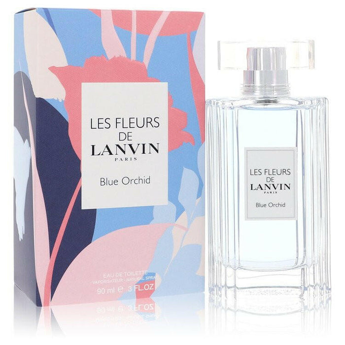 Les Fleurs De Lanvin Blue Orchid Eau De Toilette Spray By Lanvin - 3 oz