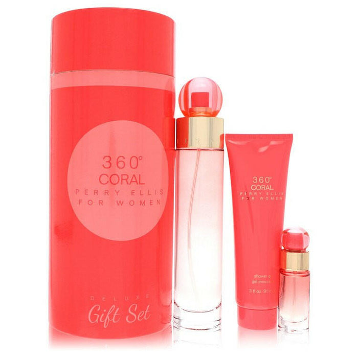 Perry Ellis 360 Coral Gift Set By Perry Ellis - 3.4 oz