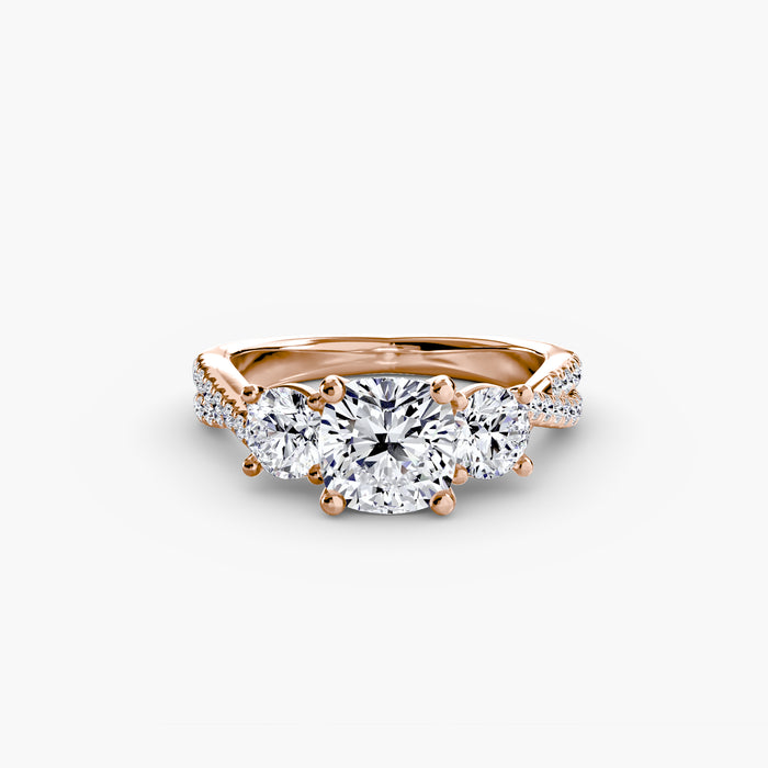 Three-Stone with Pavé Band 2