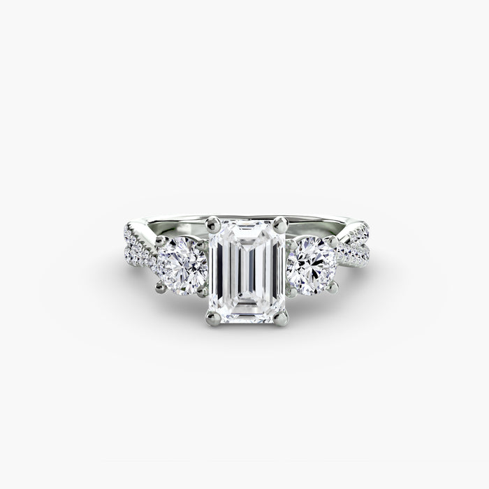 Three-Stone with Pavé Band 2