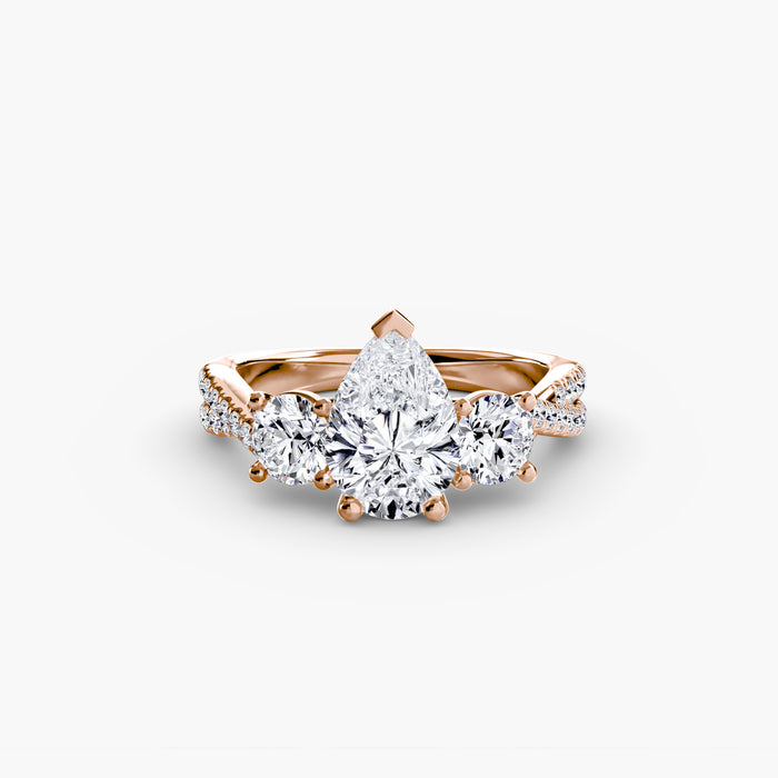 Three-Stone with Pavé Band 2
