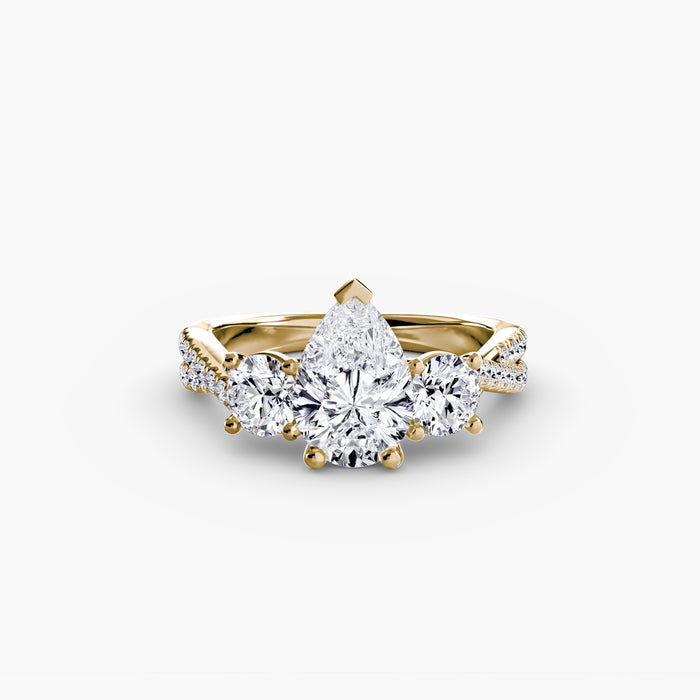 Three-Stone with Pavé Band 2