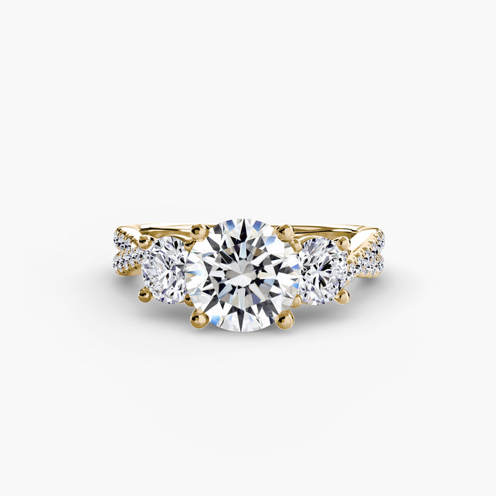 Three-Stone with Pavé Band 2
