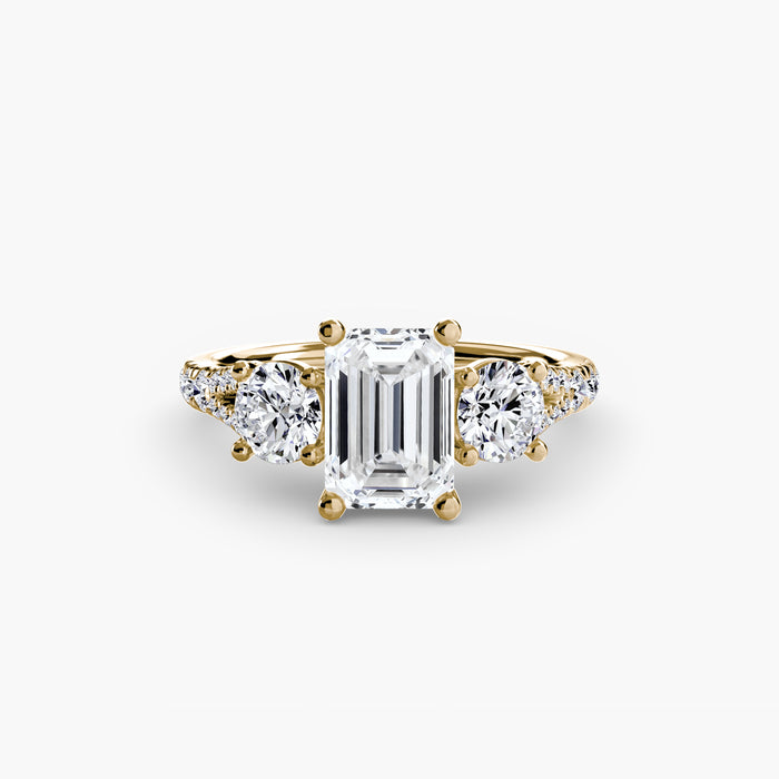 Three-Stone with Pavé Band 3