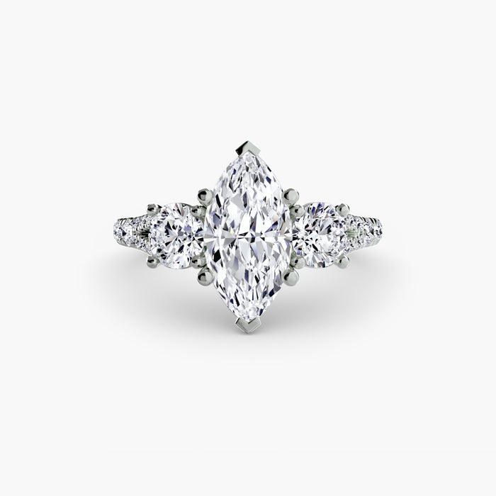 Three-Stone with Pavé Band 3