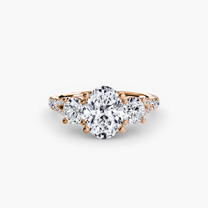 Three-Stone with Pavé Band 3