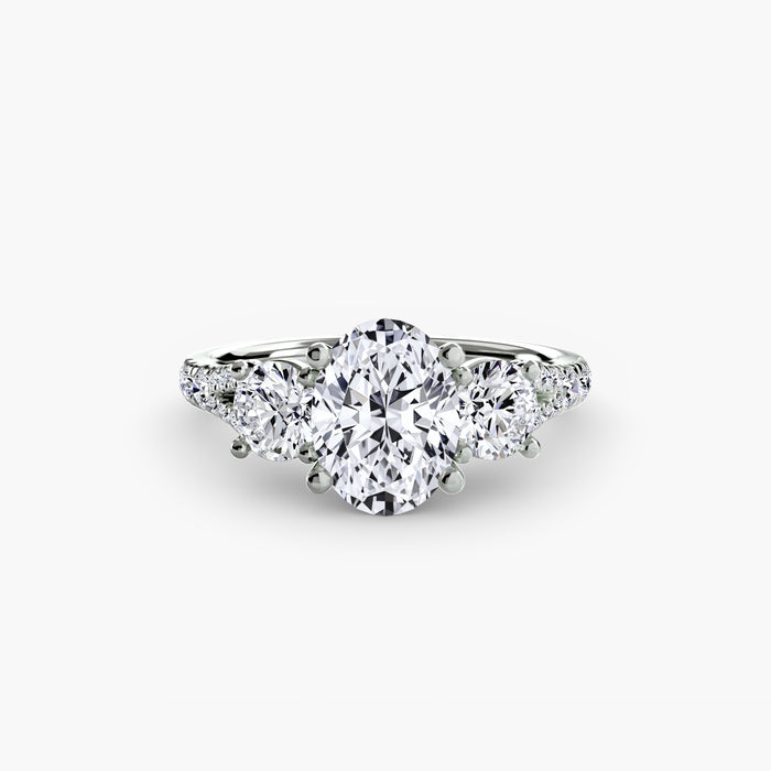 Three-Stone with Pavé Band 3