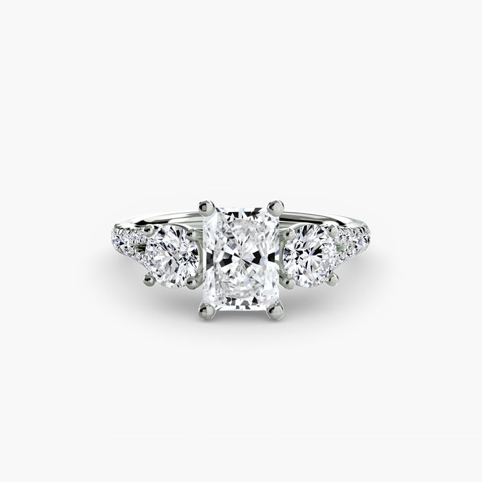 Three-Stone with Pavé Band 3