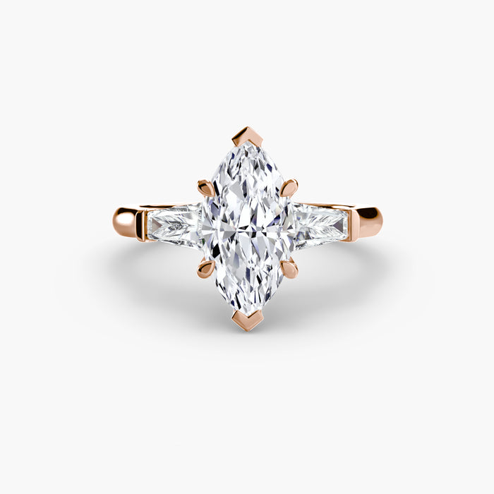 Three-Stone Ring (Baguette Side Stones)