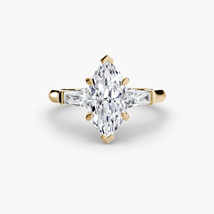 Three-Stone Ring (Baguette Side Stones)