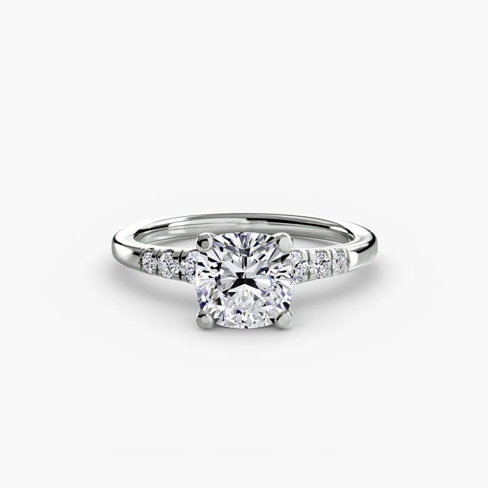Solitaire with Shoulder Accents