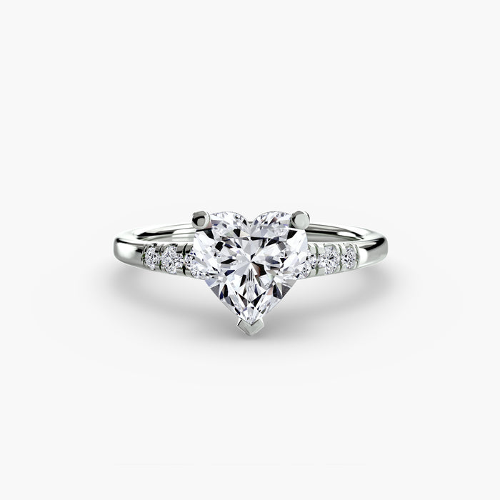 Solitaire with Shoulder Accents