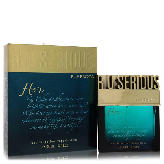 R U Serious Her Eau De Parfum Spray By Rue Broca - 3.4 oz