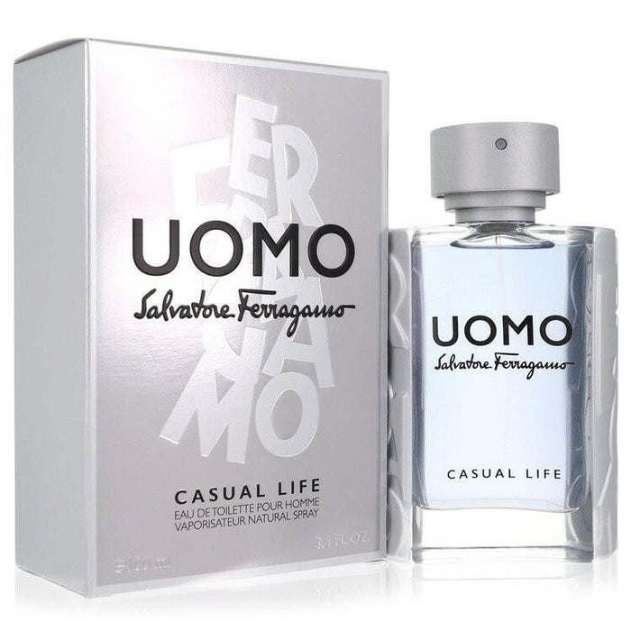 Salvatore Ferragamo Uomo Casual Life Eau De Toilette Spray By Salvatore Ferragamo - 3.4 oz