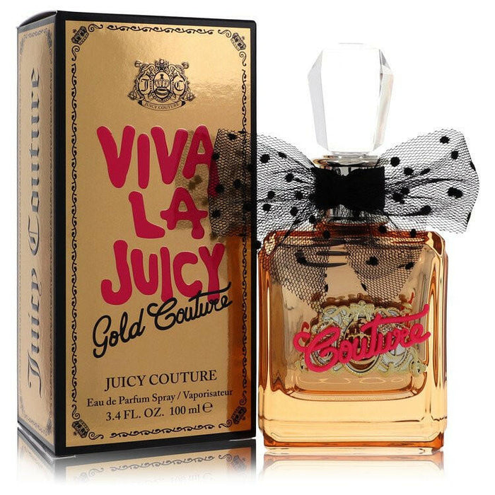 Viva La Juicy Gold Couture Eau De Parfum Spray By Juicy Couture - 3.4 oz