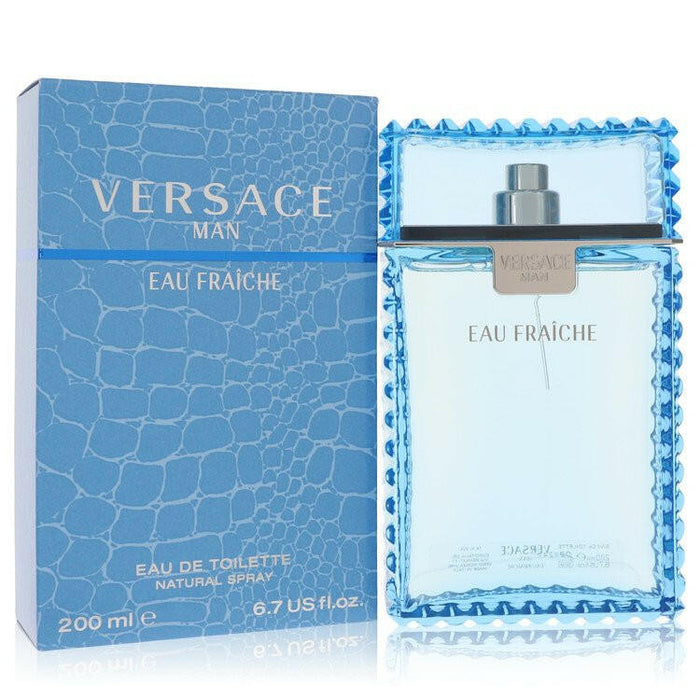 Versace Man Eau Fraiche Eau De Toilette Spray (Blue) By Versace - 6.7 oz