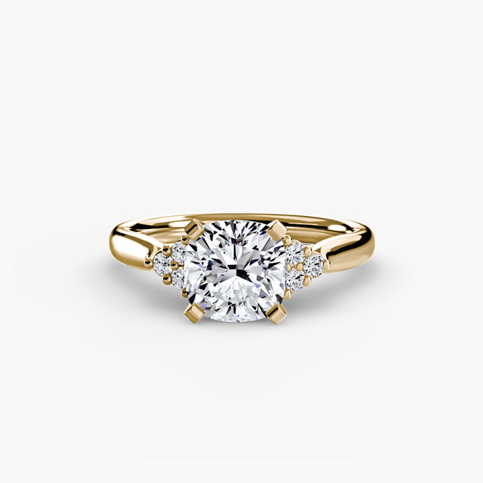 Solitaire with Cluster Shoulders 2