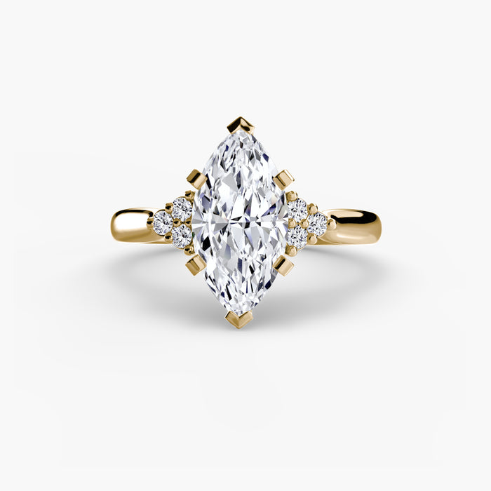 Solitaire with Cluster Shoulders 2