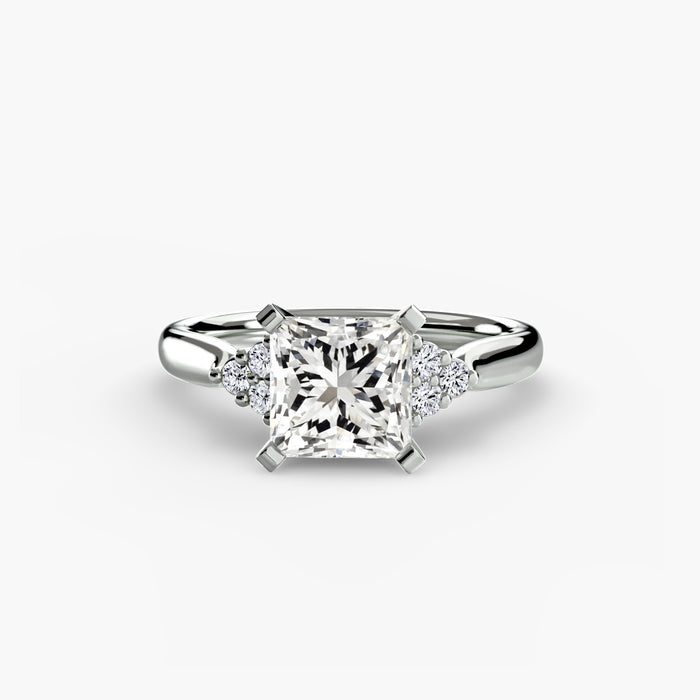 Solitaire with Cluster Shoulders 2