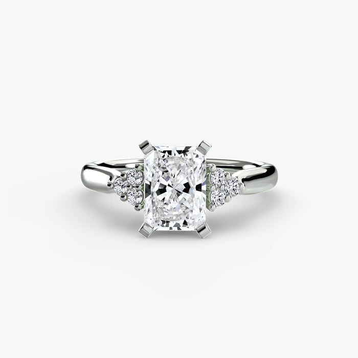 Solitaire with Cluster Shoulders 2