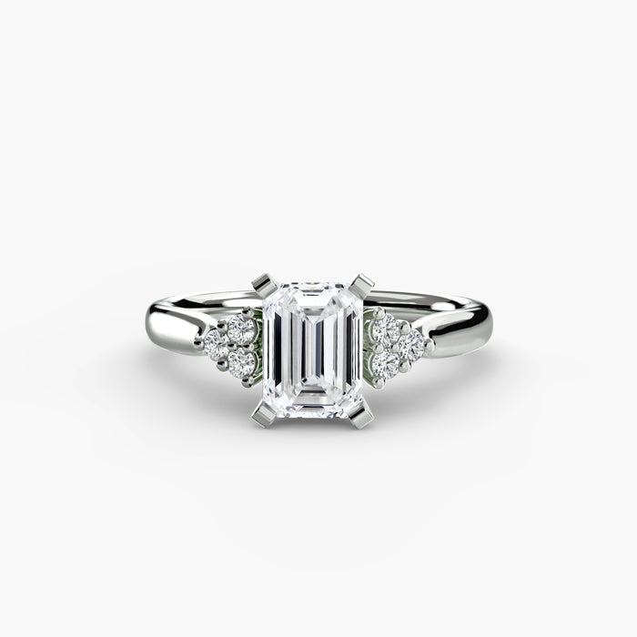 Solitaire with Cluster Shoulders 2
