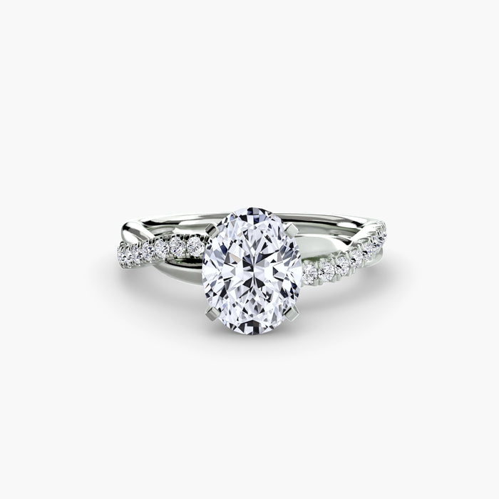 The Emerald Twist Pavé Ring