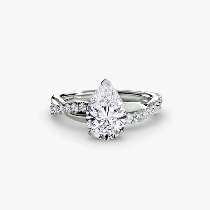 The Emerald Twist Pavé Ring