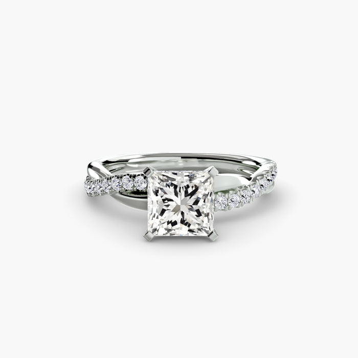The Emerald Twist Pavé Ring