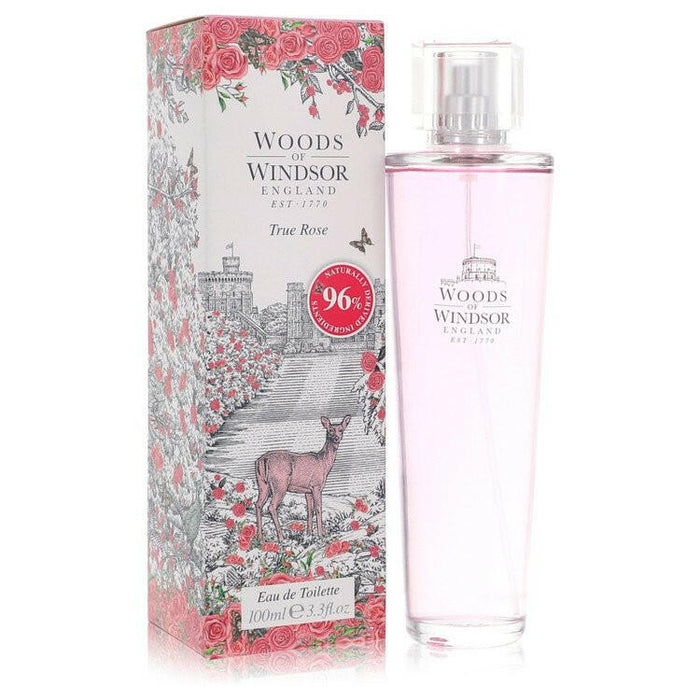 True Rose Eau De Toilette Spray By Woods of Windsor - 3.3 oz