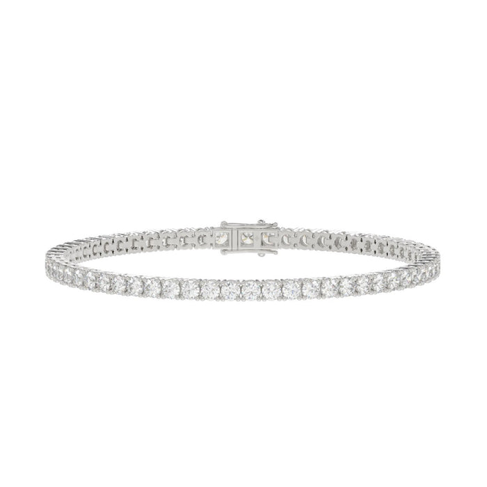 Classic 4-Prong Lab Diamond Tennis Bracelet in 10K White Gold