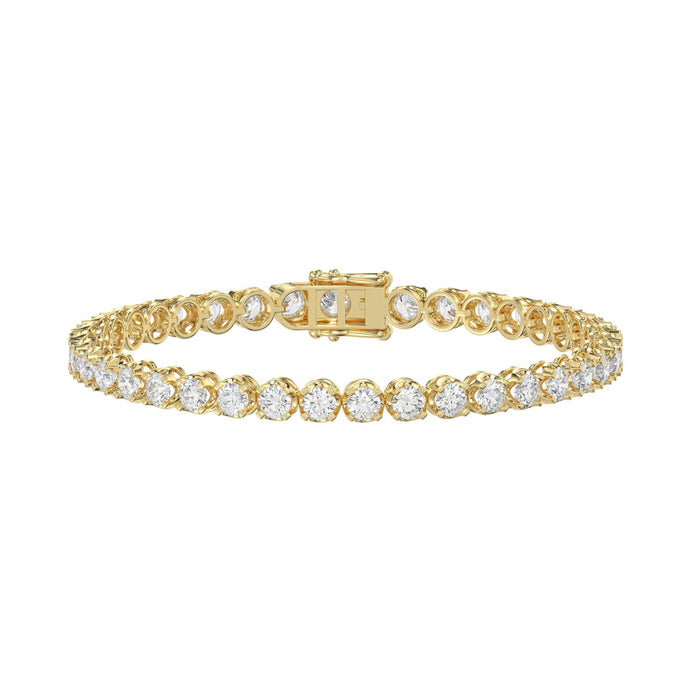 Microfusion Prong Set Lab Diamond Tennis Bracelet in 10K Yellow Gold