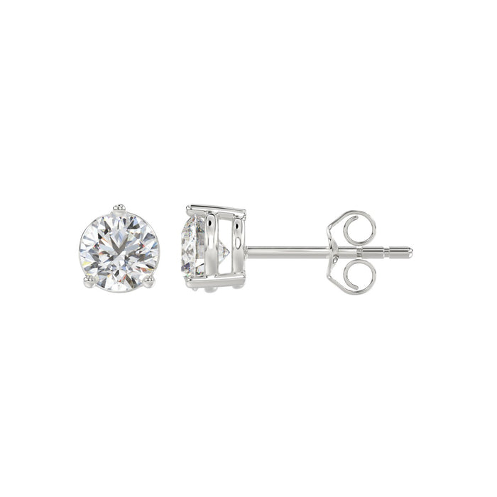 1.5 CT Lab Diamond Round Brilliant Stud Earrings in 10K White Gold
