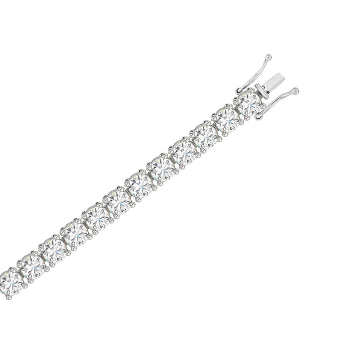 Classic 4-Prong Lab Diamond Tennis Bracelet in 10K White Gold