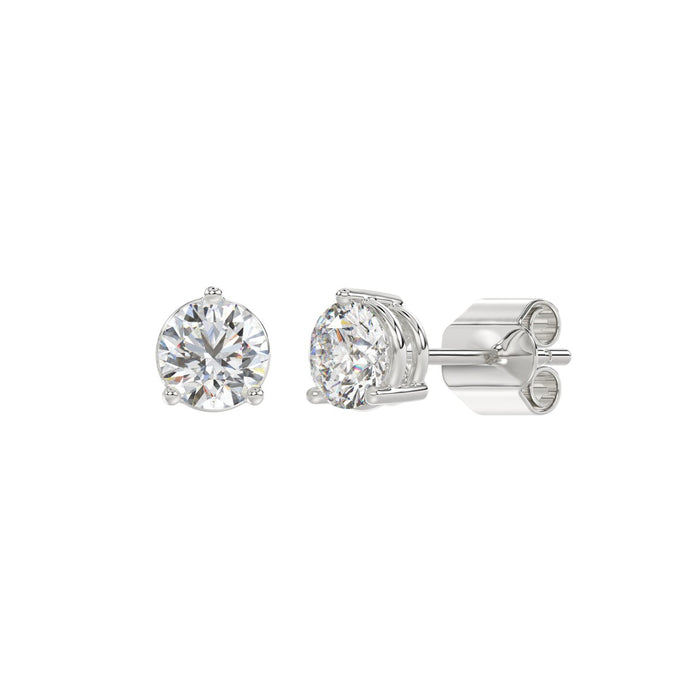 1.5 CT Lab Diamond Round Brilliant Stud Earrings in 10K White Gold