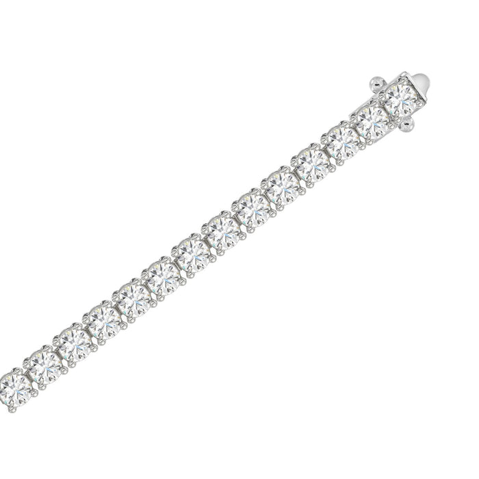 Lab Diamond Basket 4 Prong Tennis Bracelet in 14K White Gold
