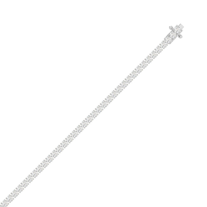 Lab Diamond Basket 4 Prong Tennis Bracelet in 14K White Gold