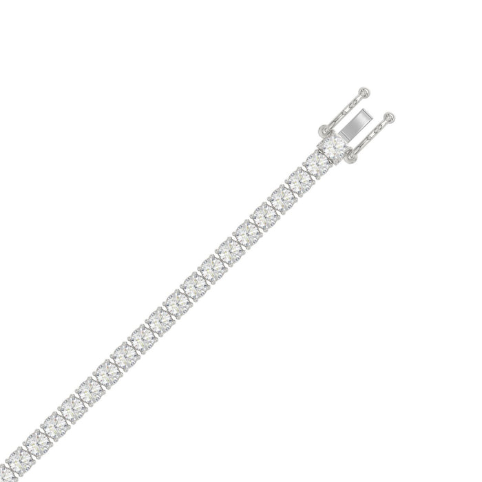 Lab Diamond Basket 4 Prong Tennis Bracelet in 14K White Gold