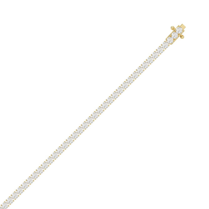 Lab Diamond Basket 4-Prong Tennis Bracelet in 14K Yellow Gold