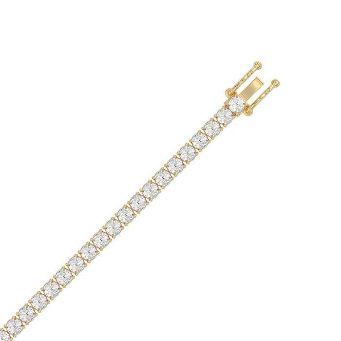 Classic 4-Prong Round Lab Diamond Tennis Bracelet in 10K Yellow Gold