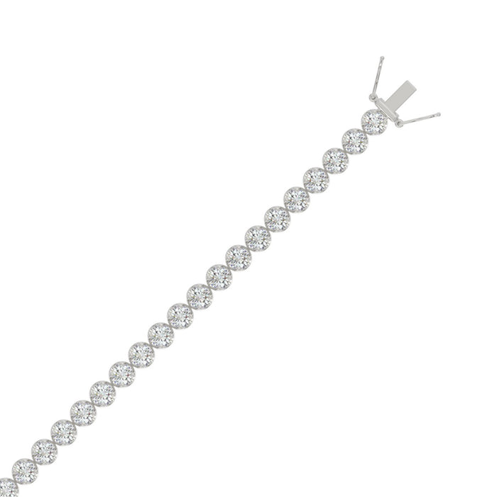 Microfusion Prong Set Lab Diamond Tennis Bracelet in 10K White Gold